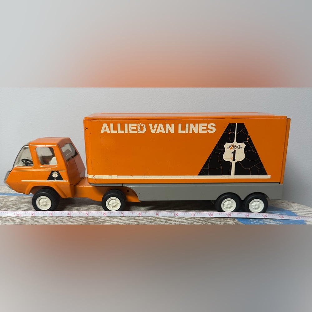 Vintage Tonka Pressed Steel Allied Van Lines Semi Truck